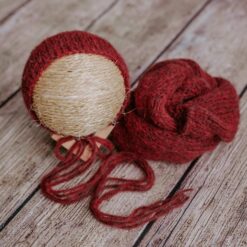 Wrap bermellón lana alpaca