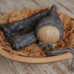 Wrap azulón degradado lana alpaca