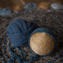 Conjunto de gorrito y wrap con textura